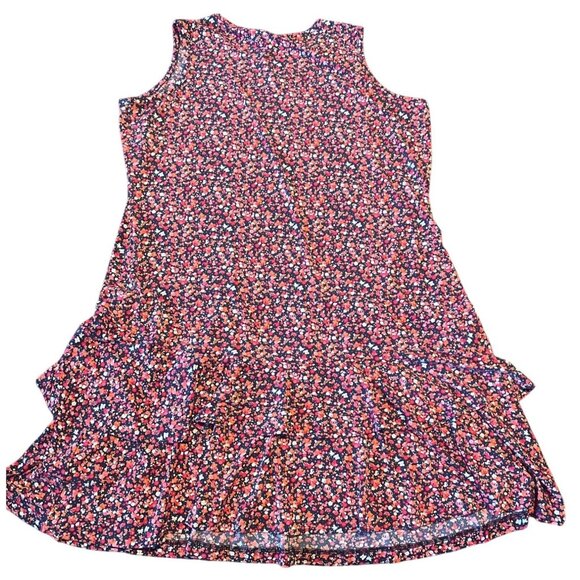NWT $110 MICHAEL Michael Kors Wildflower Flounce Sleeveless Dress 1X - Picture 8 of 10